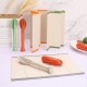 Paille de blé planche à découper pliable planche à découper couteau portatif fourchette cuillère planche à découper maison planche à découper de cuisine set de table