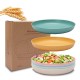 Transfrontalier de paille de blé plat plat de repas à la maison plat de salade de pâtes snack de fruits boîte de cadeau emballage boîte de stockage