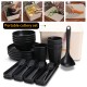 Amazone paille de blé couteaux fourchettes cuillères baguettes à grain vertical bols tasses plats plats planche à découper couteaux à fruits ensemble de camping