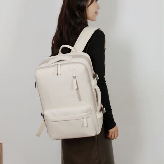 Cross-border new large capacity travel bag double shoulder bag for women, multi-functional expandable backpack for business, computer bag for women