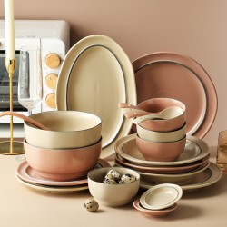 Morandi nordic dic assiettes créatives vaisselle assortiment maison vaisselle en céramique riz bol de riz plat à soupe plat à poisson plat à soupe