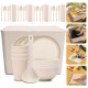 Crossover paille de blé bol assiette assiette assiette ensemble en plastique vaisselle bol de repas assiette de repas soucoupe coupe à eau ensemble cadeau