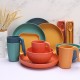 Amazone bols de paille de blé tasses et assiettes ensemble à grains verticaux maison saladier tasses et soucoupes couteaux portatifs fourchettes cuillère chopes chopes chopes