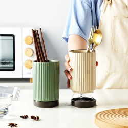Oeillette asphalte baguettes cylindres cuisine en céramique rangement multifonctionnel pot chopes chopes cuillère à fruits couteau et fourchette rangement seau rangement de cuisine