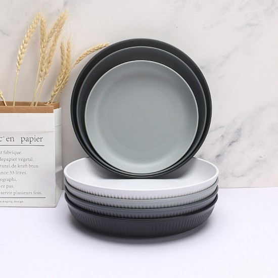 Amazone wheat paille assiettes ensemble plat repas maison plat plat plat plat plat plat de salade de pâtes plat de collation de fruits