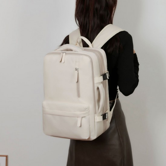 Cross-border new large capacity travel bag double shoulder bag for women, multi-functional expandable backpack for business, computer bag for women