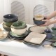 Advanced sens vaisselle set maison 2025 nouveau simple bol assiette pendaison de crémaillère paupiers en céramique sous glacier couleur vaisselle vaisselle
