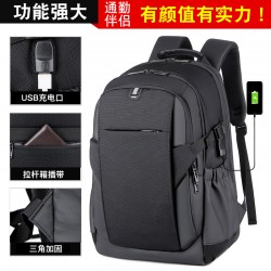Omaska New Dual-Shoulder Bag Business Laptop Backpack Women Large Capacity Expanded Dual-Shoulder Bag Leisure Travel Bag Backpack
